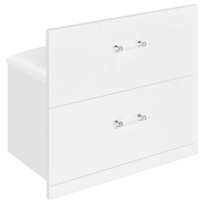 Five Star Furniture - Flora Makeup Vanity Table with LED Mirror and Stool