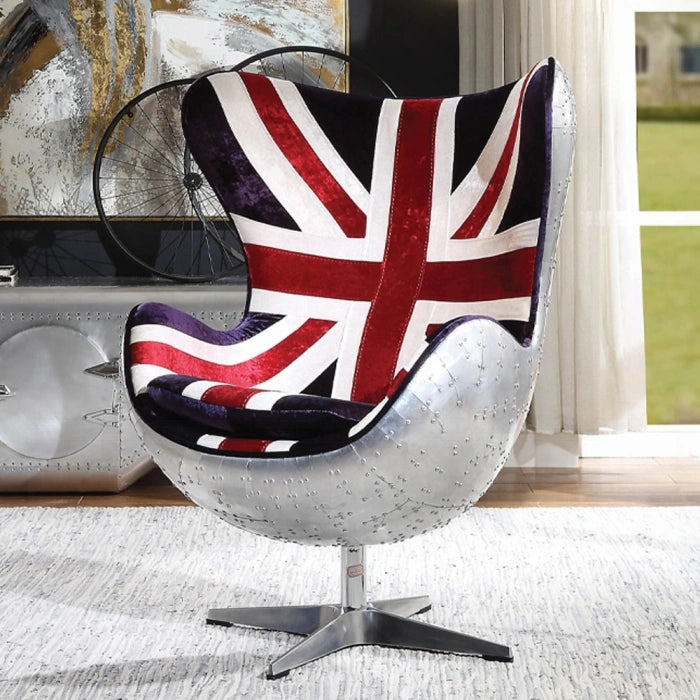 Five Star Furniture - Brancaster British Flag Accent Chair With Swivel