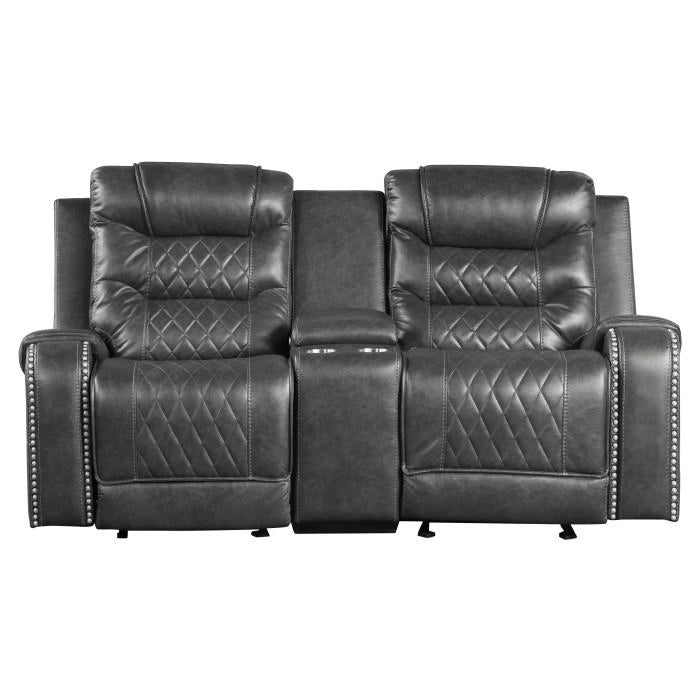Five Star Furniture - Putnam Double Glider Reclining Loveseat in Gray 9405GY-2