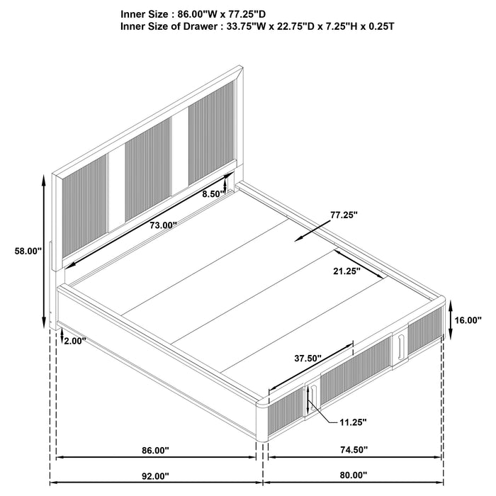 Five Star Furniture - Terrace Panel Platform Storage Bed