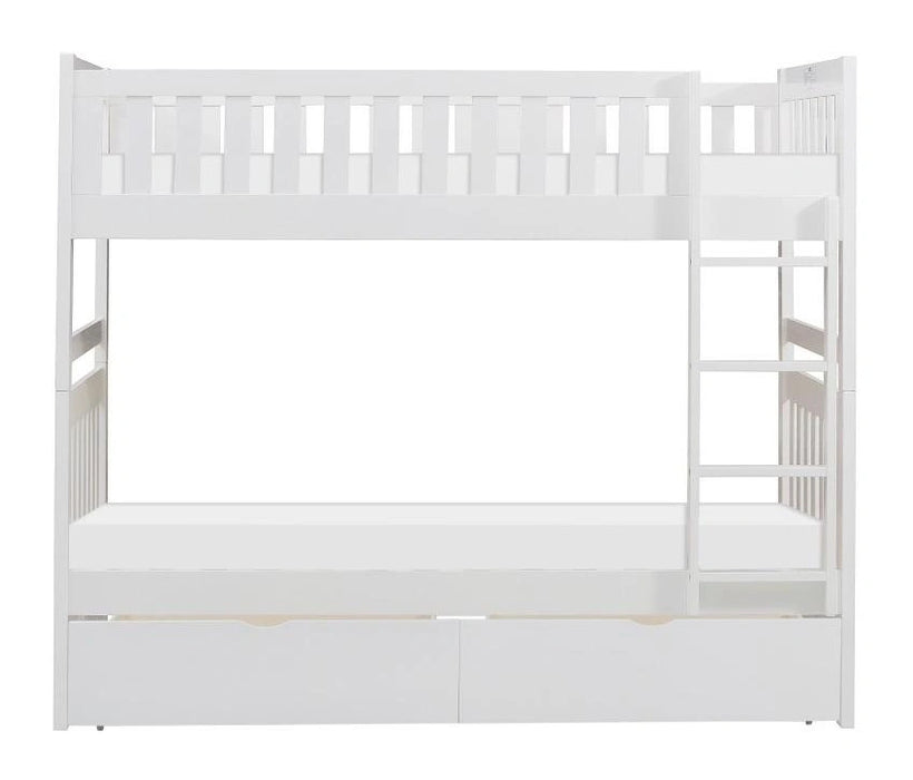 Five Star Furniture - Galen Twin/Twin Bunk Bed w/ Storage Boxes in White B2053W-1*T