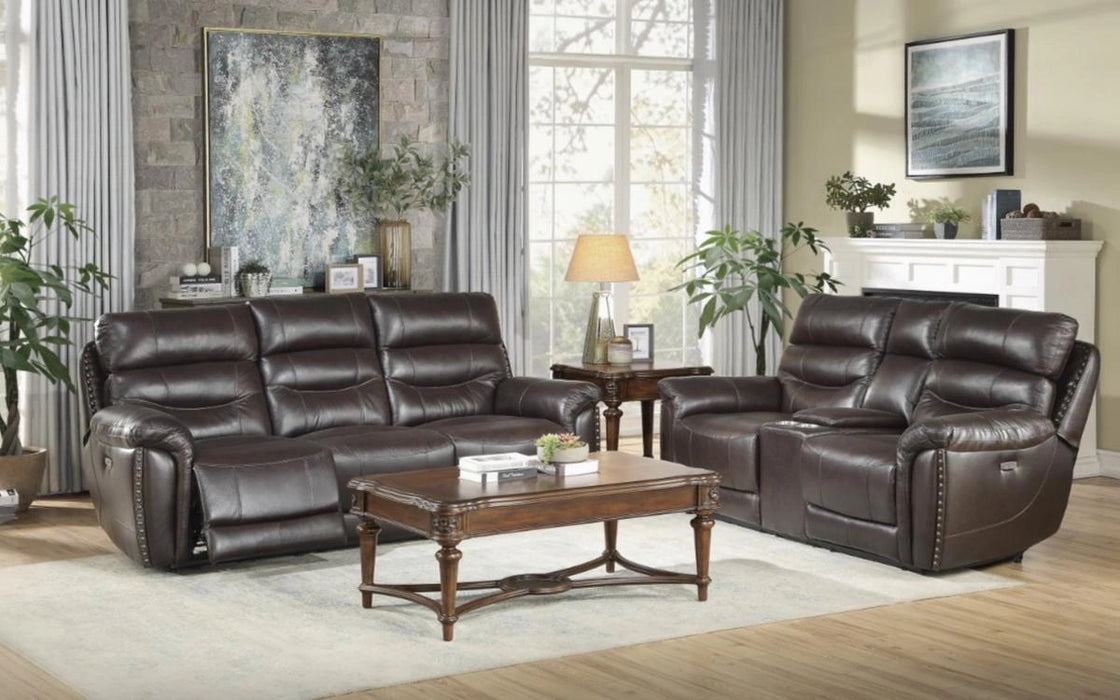 Five Star Furniture - Lance Power Double Reclining Loveseat with Power Headrests in Brown 9527BRW-2PWH