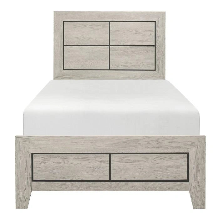Five Star Furniture - Quinby Twin Panel Bed in Light Brown 1525T-1