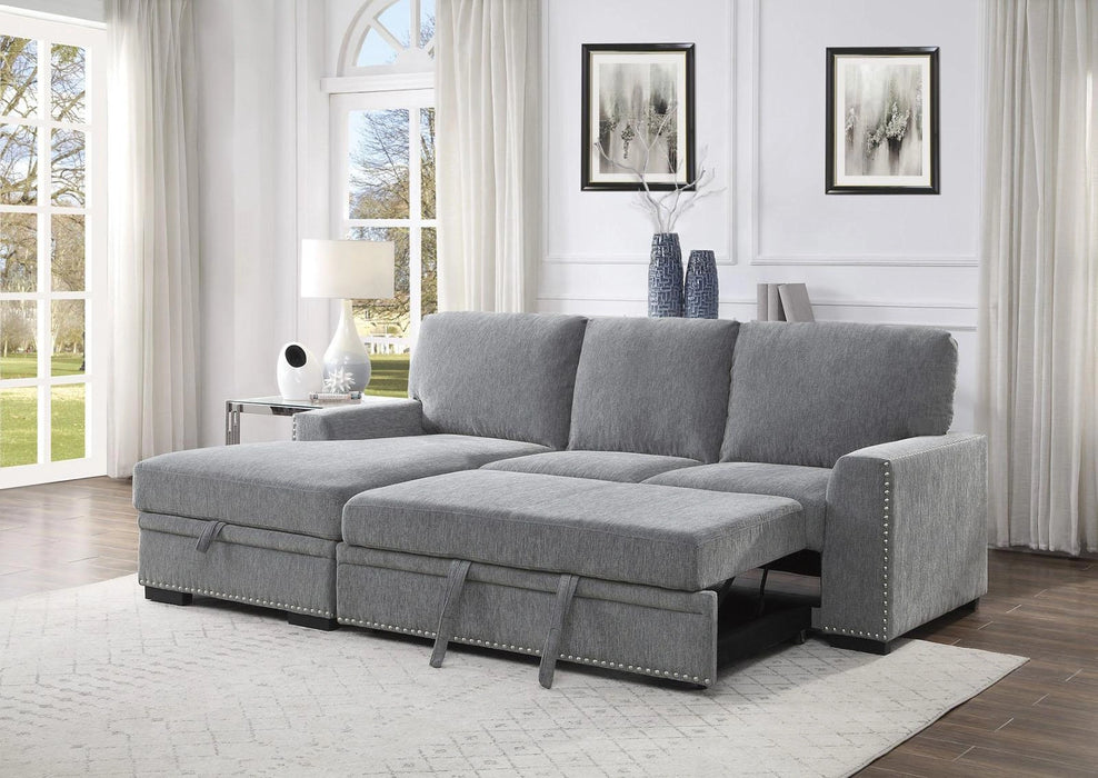 Five Star Furniture - Morelia 2pc Sectional with Pull Out Bed and Left Chaise in Dark Gray 9468DG*2LC2R