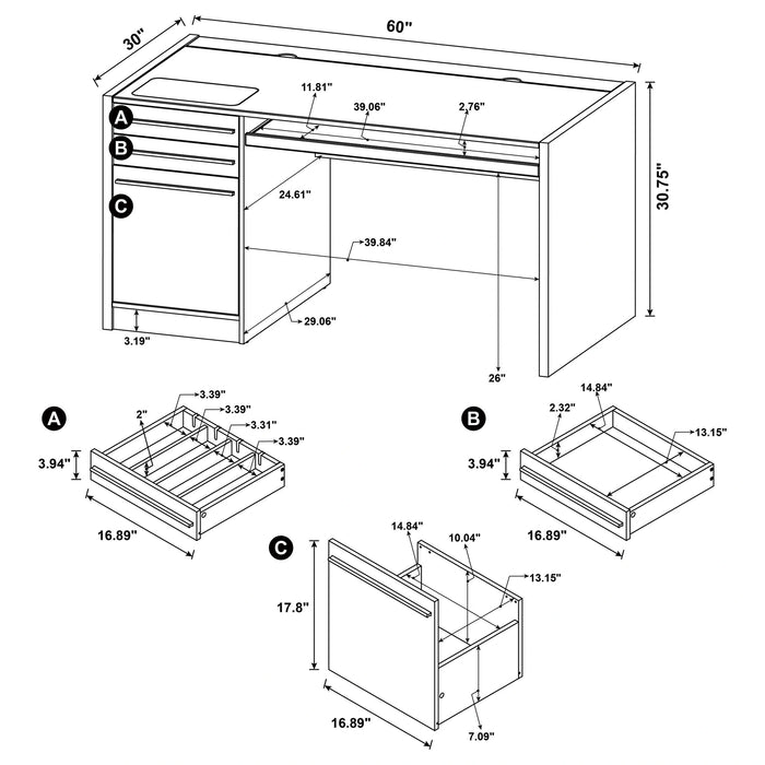 Five Star Furniture - Halston Computer Desk