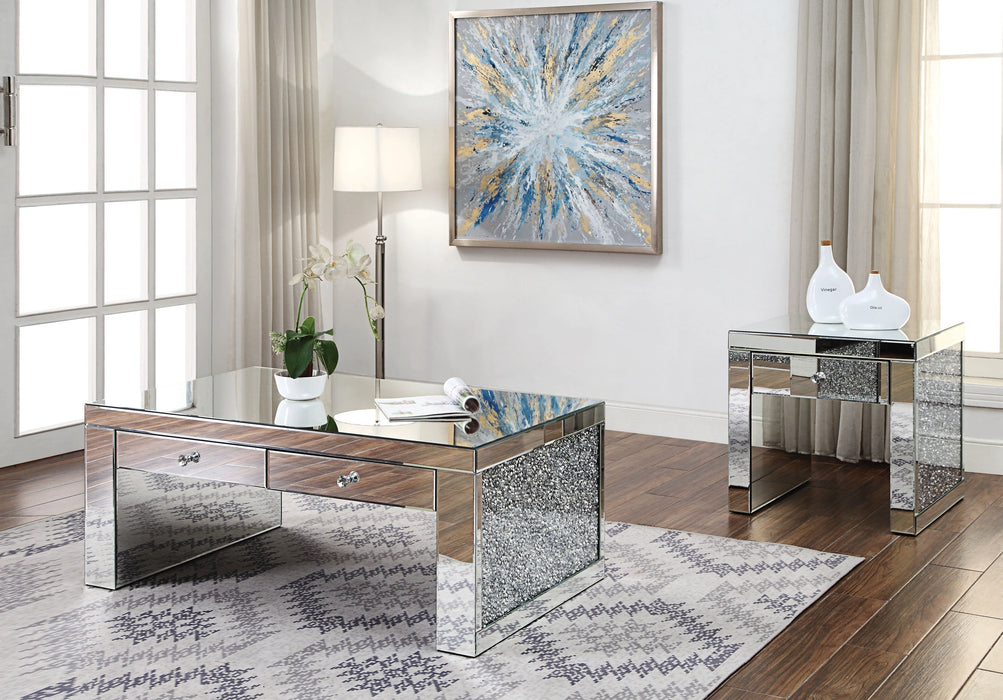 Five Star Furniture - Noralie Mirrored & Faux Diamonds Coffee Table