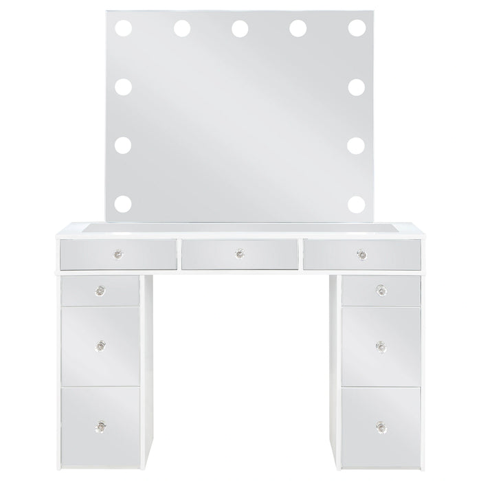 Five Star Furniture - Regina Makeup Vanity Table with LED Mirror and Stool