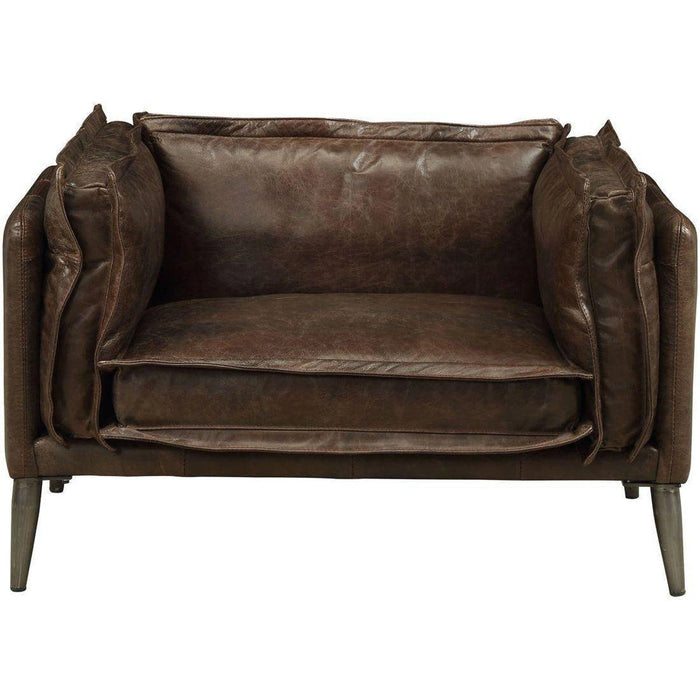 Five Star Furniture - Acme Furniture Porchester Chair in Distress Chocolate 52482