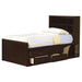 Five Star Furniture - Phoenix Twin Bookcase Bed with Underbed Storage Cappuccino image