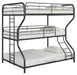 Five Star Furniture - Garner Triple Full Over Twin Over Full Bunk Bed with Ladder Gunmetal image