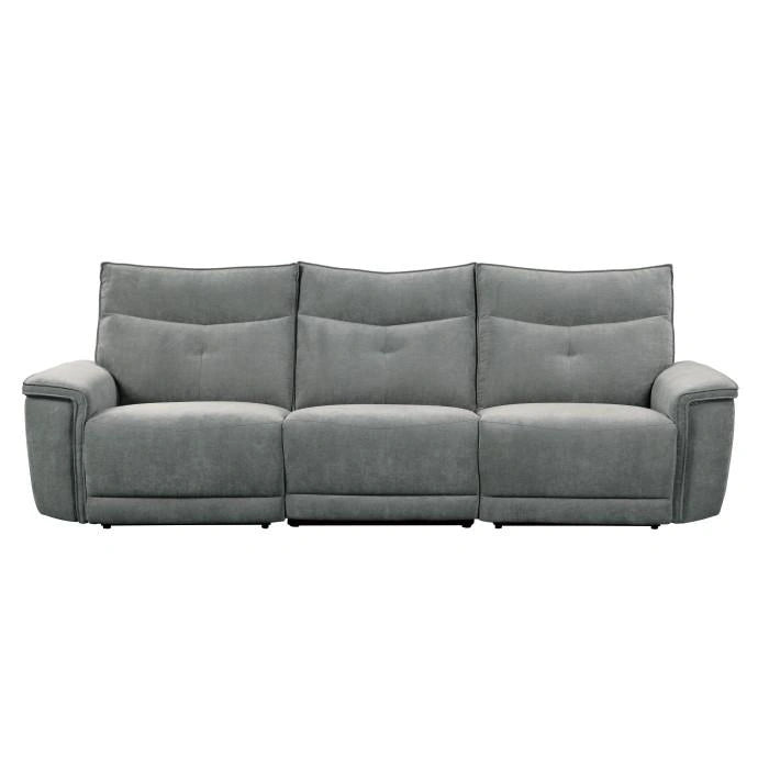 Five Star Furniture - Tesoro Power Double Reclining Sofa w/ Power Headrests in Dark Gray 9509DG-3PWH*