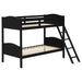 Five Star Furniture - Arlo Twin Over Twin Bunk Bed with Ladder Black image