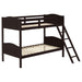 Five Star Furniture - Arlo Twin Over Twin Bunk Bed with Ladder Espresso image