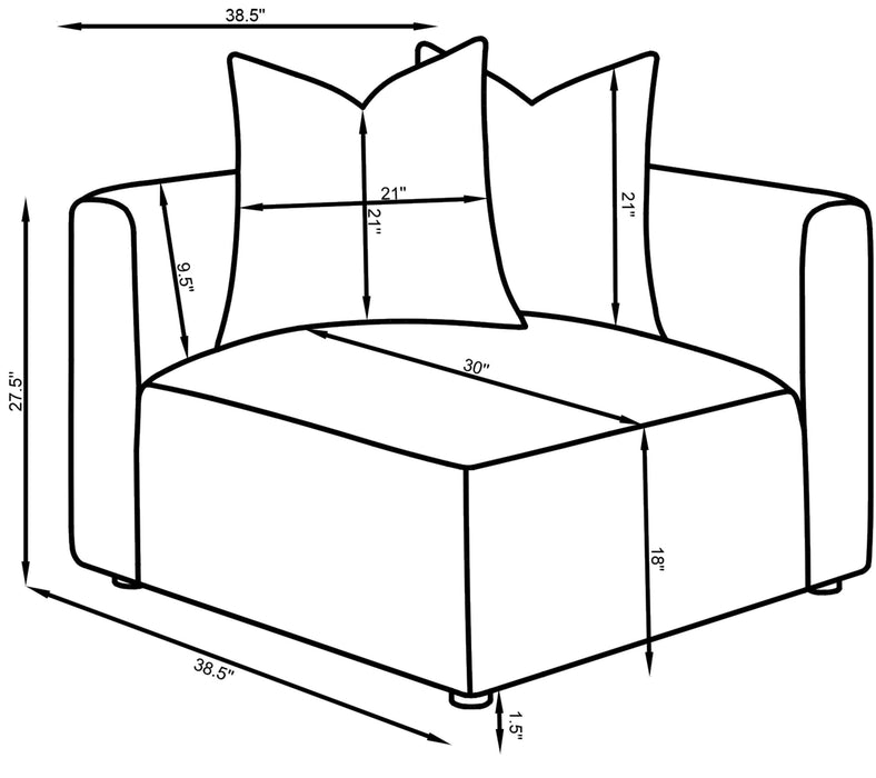 Five Star Furniture - Jennifer Upholstered Corner Chair