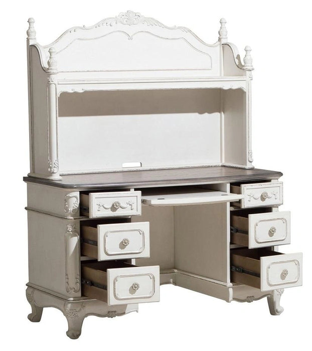 Five Star Furniture - Cinderella Writing Desk in Antique White with Grey Rub-Through 1386NW-11