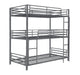 Five Star Furniture - Maynard Metal Triple Twin Bunk Bed Gunmetal image