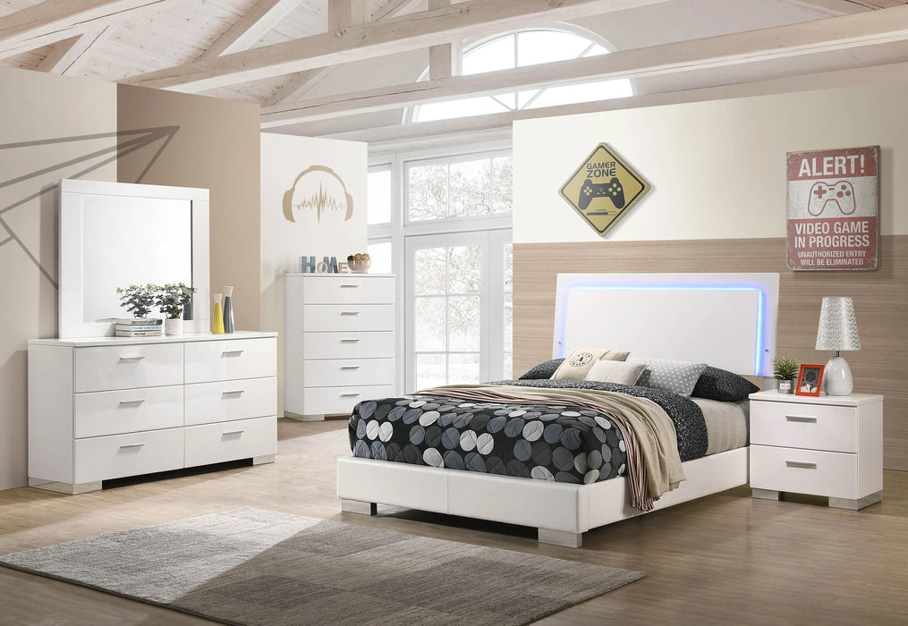 Five Star Furniture - Felicity Panel Bed with LED Lighting