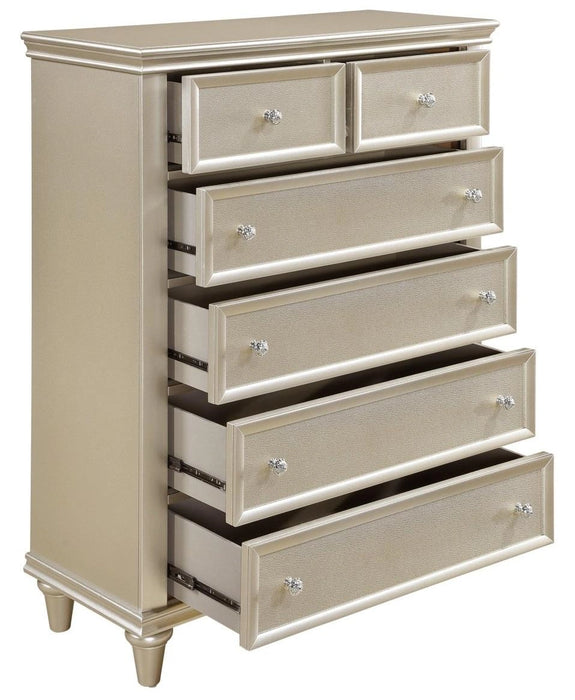 Five Star Furniture - Celandine 6 Drawer Chest in Silver 1928-9