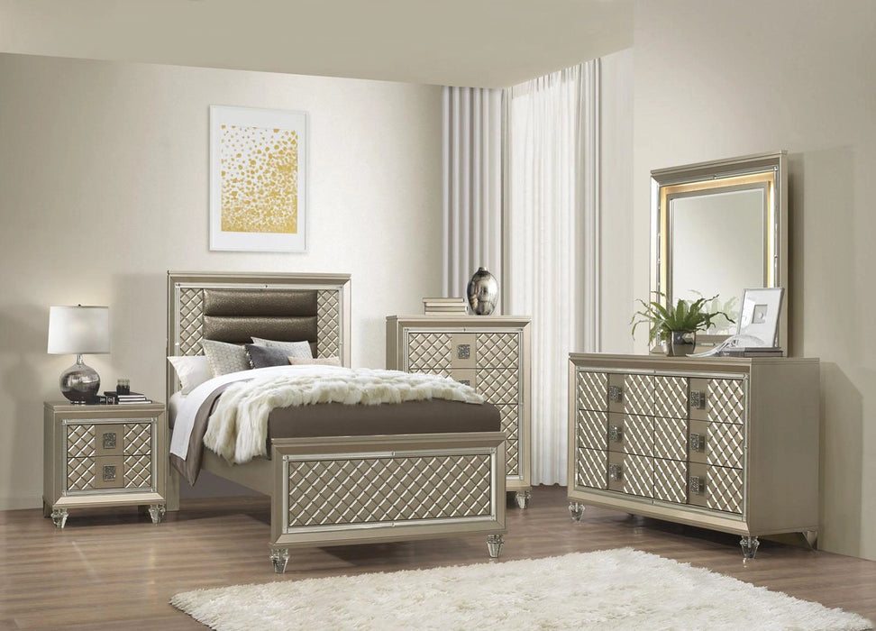 Five Star Furniture - Youth Loudon Twin Platform Bed in Champagne Metallic B1515T-1*