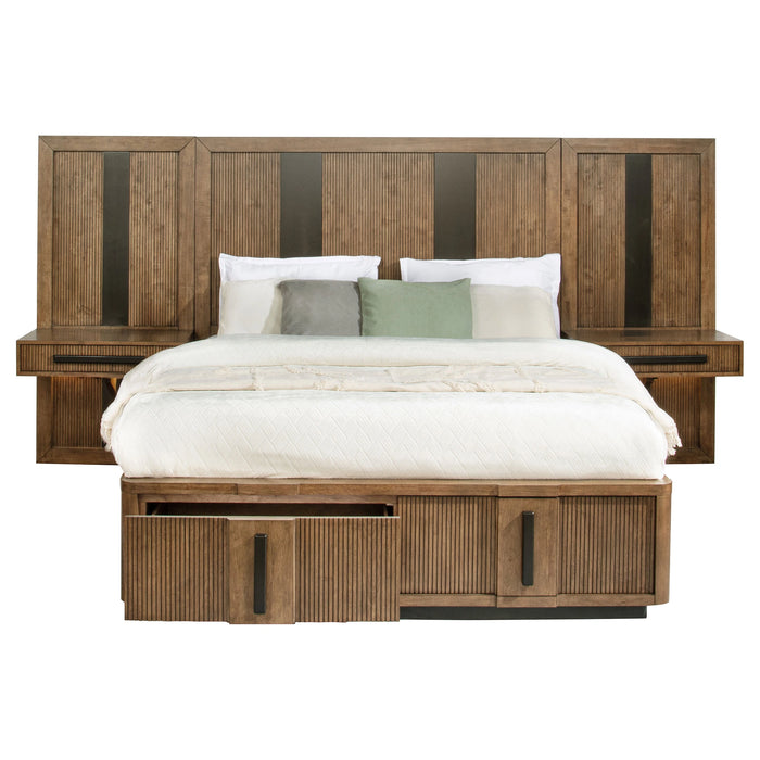 Five Star Furniture - Terrace Wall Panel Platform Storage Bed with Attached Nightstands