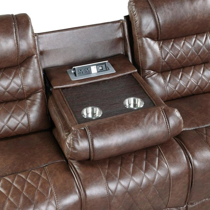 Five Star Furniture - Putnam Double Reclining Sofa with Drop-Down in Brown 9405BR-3