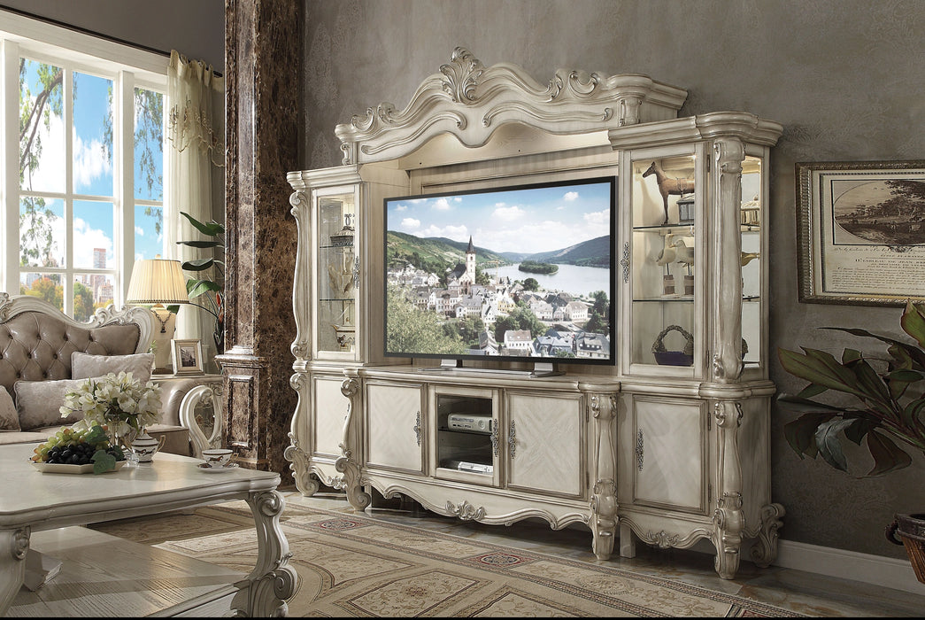 Five Star Furniture - Versailles Bone White Entertainment Center (Side Piers & Bridge)