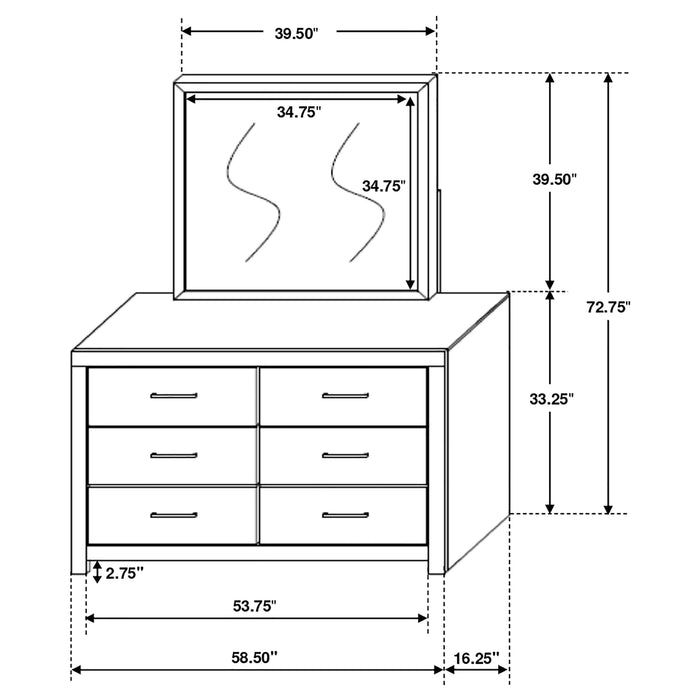 Five Star Furniture - Brantford Dresser with Mirror