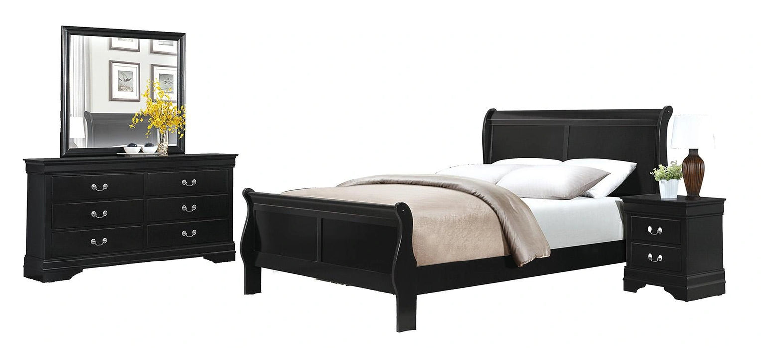 Five Star Furniture - Mayville Queen Sleigh Bed in Black 2147BK-1
