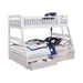 Five Star Furniture - Ashton Twin Over Full 2-drawer Bunk Bed White image