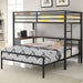 Five Star Furniture - Fisher 2-piece Metal Workstation Loft Bed Set Gunmetal image