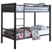 Five Star Furniture - Meyers Twin Over Twin Metal Bunk Bed Black and Gunmetal image