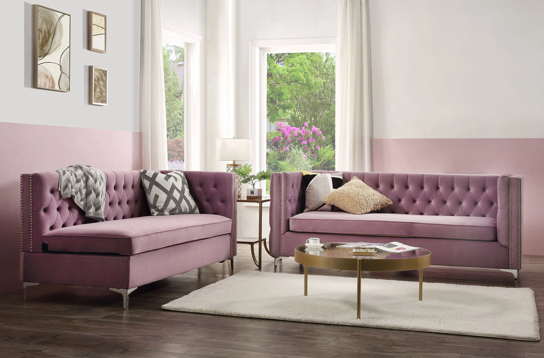 Five Star Furniture - Rhett Purple Velvet Sectional Sofa