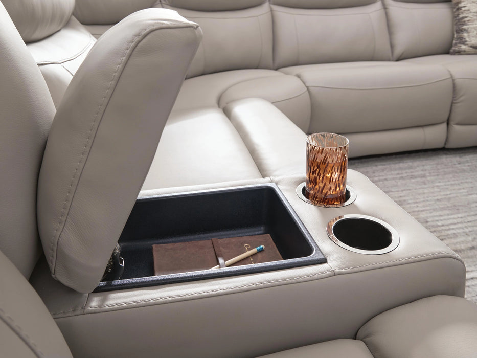 Five Star Furniture - Gravier Power Reclining Sectional with Storage Console