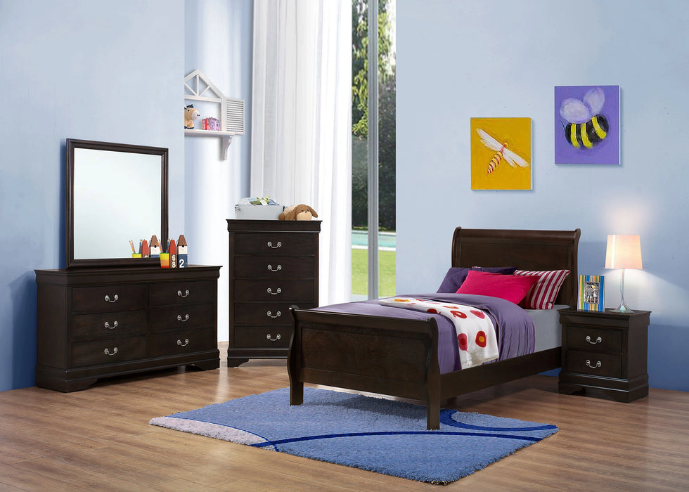 Five Star Furniture - Louis Philippe Sleigh Panel Bed