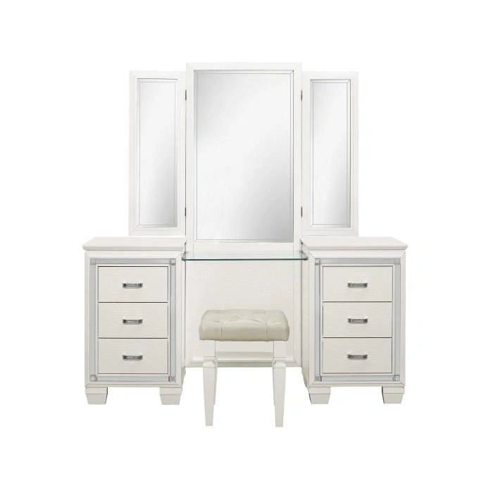 Five Star Furniture - Allura Vanity Dresser with Mirror in White 1916W-15*