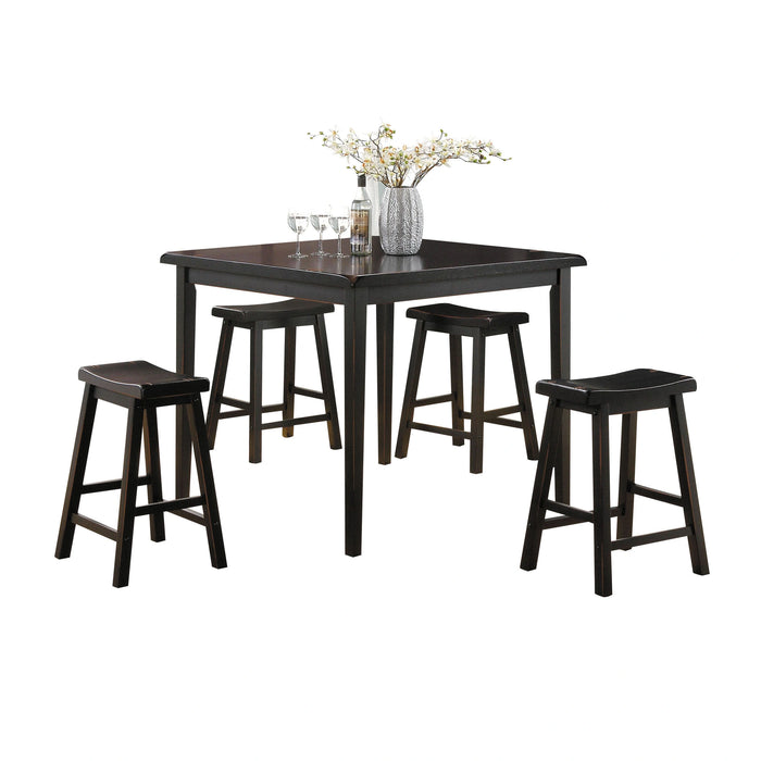 Five Star Furniture - Gaucho Black Counter Height Set (5Pc Pk)