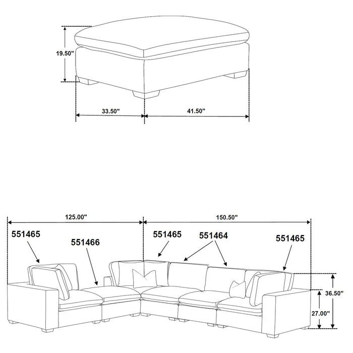 Five Star Furniture - Lakeview Ottoman