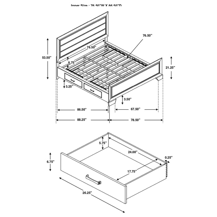 Five Star Furniture - Kauffman Panel Platform Storage Bed