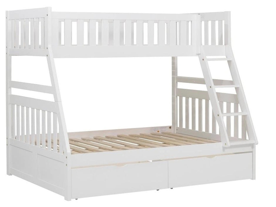 Five Star Furniture - Galen Twin/Full Bunk Bed w/ Storage Boxes in White B2053TFW-1*T