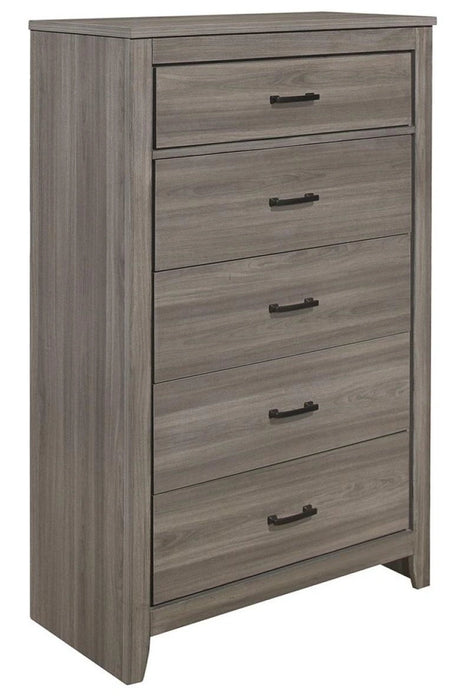 Five Star Furniture - Waldorf 5 Drawer Chest in Dark Gray 1902-9