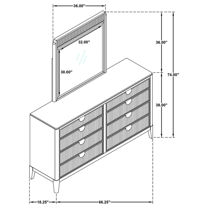 Five Star Furniture - Brookmead Dresser with Mirror