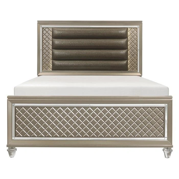 Five Star Furniture - Youth Loudon Full Platform with Trundle Bed in Champagne Metallic