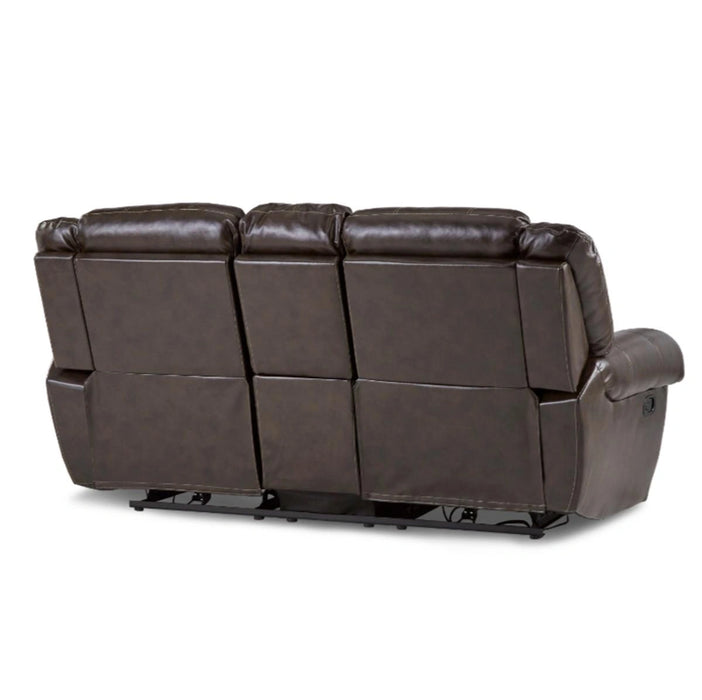 Five Star Furniture - Center Hill Double Glider Reclining Loveseat w/ Center Console in Dark Brown 9668BRW-2