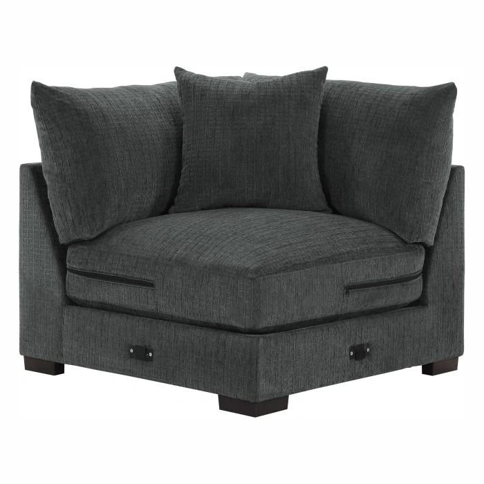 Five Star Furniture - Worchester Corner Seat in Gray 9857DG-CR