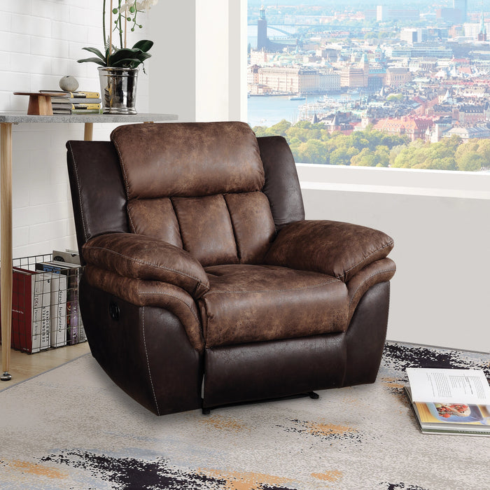 Five Star Furniture - Jaylen Toffee & Espresso Polished Microfiber Recliner