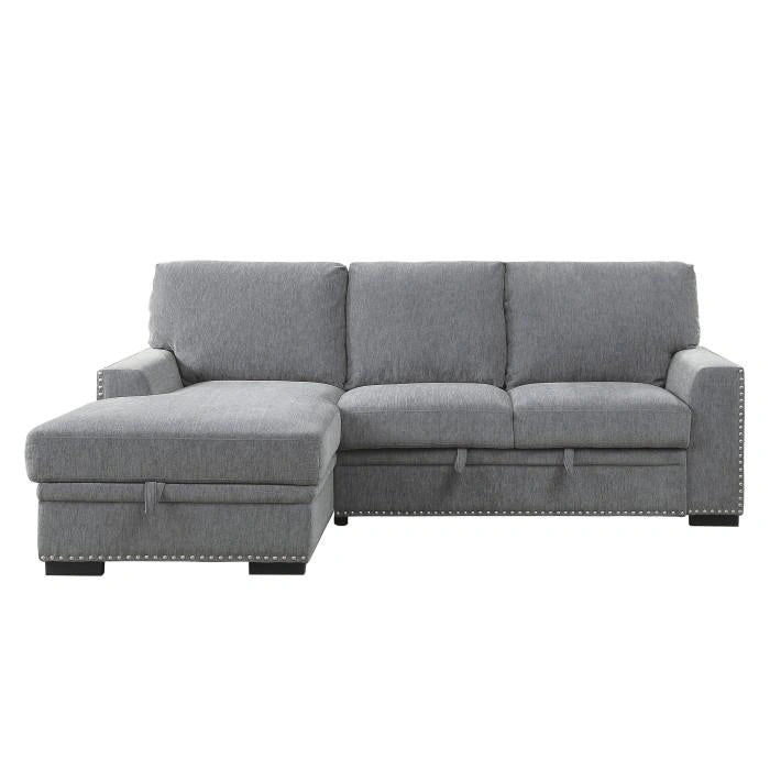 Five Star Furniture - Morelia 2pc Sectional with Pull Out Bed and Left Chaise in Dark Gray 9468DG*2LC2R