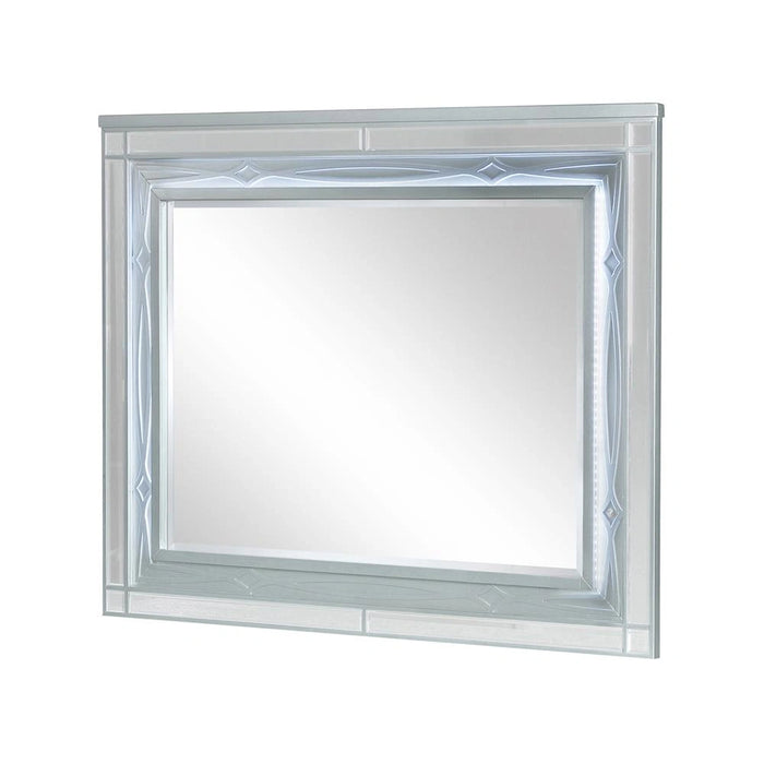 Five Star Furniture - Gunnison Dresser Mirror with LED Lighting Silver Metallic