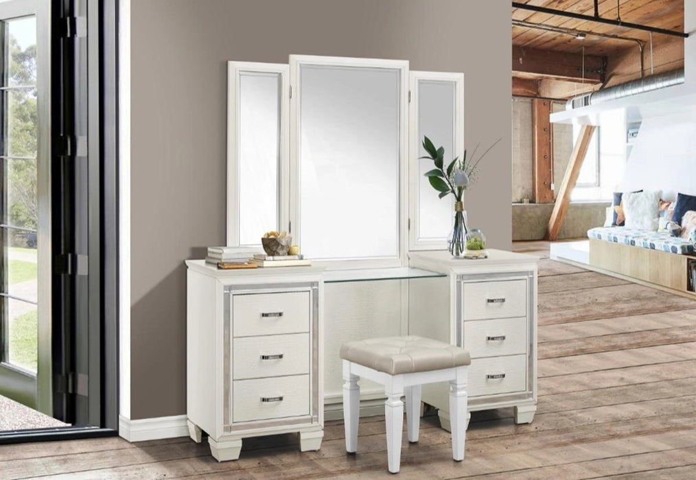 Five Star Furniture - Allura Vanity Stool in White 1916W-14