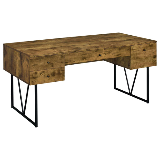 Five Star Furniture - Analiese 4-drawer Writing Desk Antique Nutmeg image