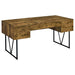 Five Star Furniture - Analiese 4-drawer Writing Desk Antique Nutmeg image